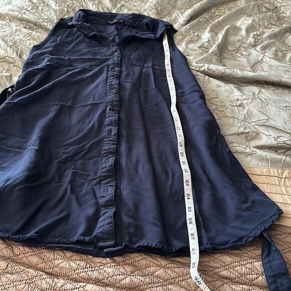 MOTF | Navy Blue Button Down Dress Size XS - Picture 11 of 11